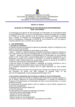 Edital de sele&ccedil;&atilde;o de turmas para doutorado 2015 - UFC