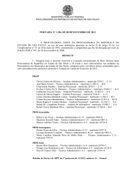 PORTARIA Nº 1.284, DE 08 DENOVEMBRO DE 2012 A