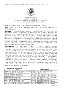 PODER JUDICIARIO - Tribunal Regional do Trabalho 7ª Região
