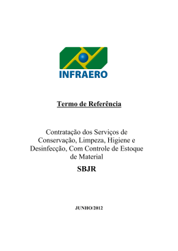 Termo de Referência Contratação dos Serviços de Conservação