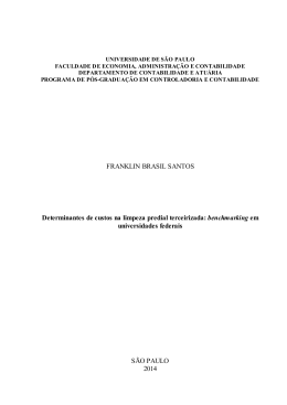 Determinantes de custos na limpeza predial terceirizada