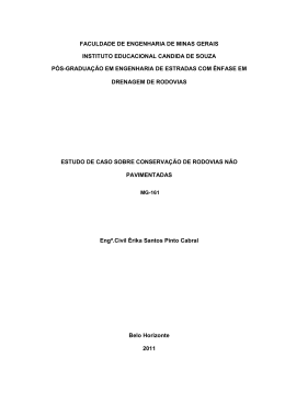 estudo de caso sobre conservação de rodovias não