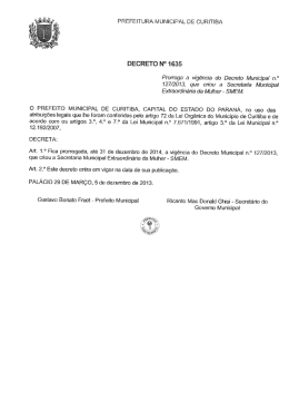 Secretaria Extraordin&aacute;ria da Mulher Critiba - PR