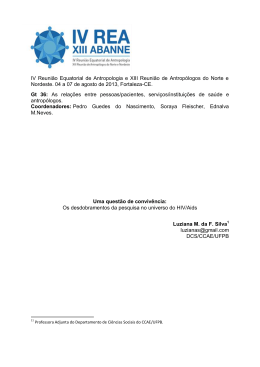 IV Reuni&atilde;o Equatorial de Antropologia e XIII