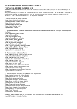 PORTARIA 96, DE 15 DE MAR&Ccedil;O DE 2013