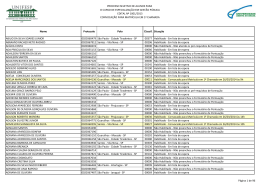 PROCESSO SELETIVO DE ALUNOS PARA O CURSO DE