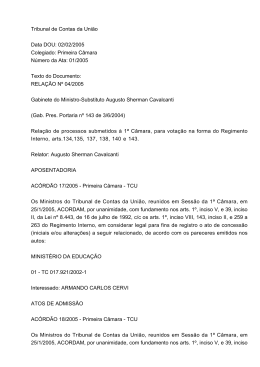 01/2005 Texto do Documento: RELAÇ