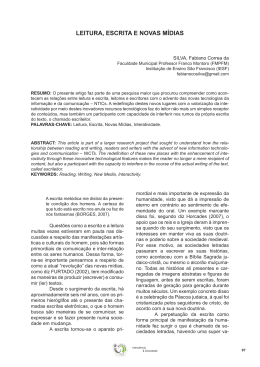LEITURA, ESCRITA E NOVAS M&Iacute;DIAS