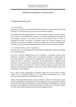 2014 (1&ordm;semestre) - Procuradoria