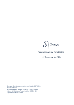 Apresenta&ccedil;&atilde;o de Resultados 1&ordm; Semestre de 2014