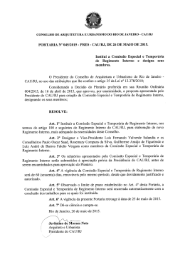 Institui a Comissão Especial e Temporária de Regimento