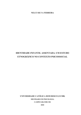 identidade infantil assentada: um estudo etnogr&aacute;fico no