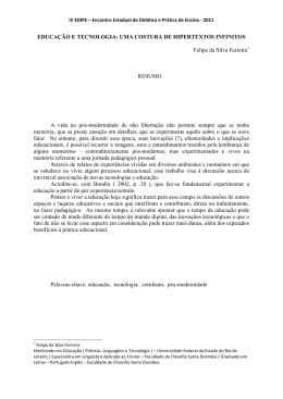 EDUCA&Ccedil;&Atilde;O E TECNOLOGIA: UMA COSTURA DE HIPERTEXTOS