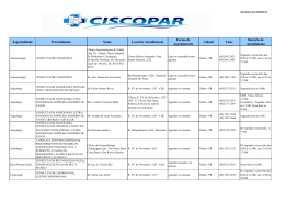 Tabela dos Prestadores maio2013