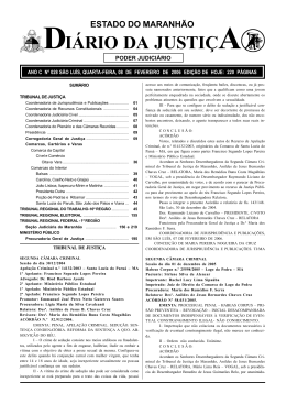 di&aacute;rio da justi&ccedil;a - Portal do Poder Judici&aacute;rio do Estado do Maranh&atilde;o