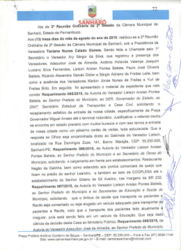 Ata da SessŃo do Dia 13/08/2015