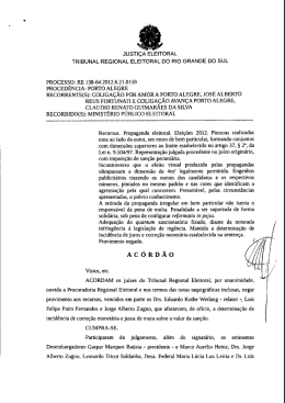 processo RE13864 - Tribunal Regional Eleitoral do Rio Grande do Sul