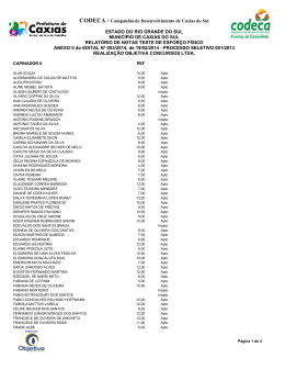 ANEXO II do EDITAL N&ordm; 003.2014, de 19.02.2014