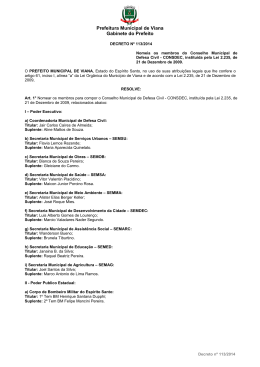 Prefeitura Municipal de Viana Gabinete do Prefeito