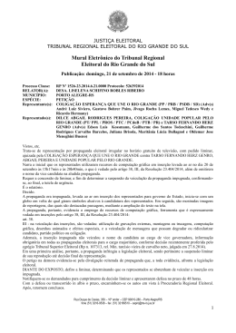 18 horas - Tribunal Regional Eleitoral do Rio Grande do Sul