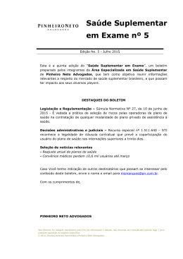 Sa&uacute;de Suplementar em Exame n&ordm; 5