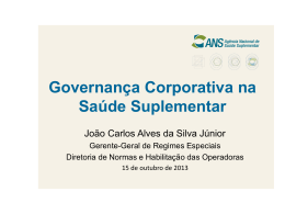 Governança Corporativa na Saúde Suplementar