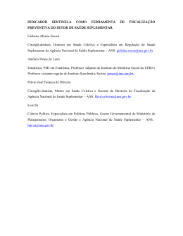 Indicador Sentinela como Ferramenta de Fiscaliza&ccedil;&atilde;o Preventiva do