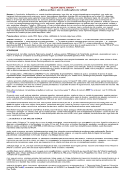 REVISTA &Acirc;MBITO JUR&Iacute;DICO &reg; A balan&ccedil;a jur&iacute;dica do setor de