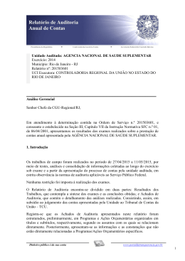 Rio de Janeiro - RJ Relat&oacute;rio n&ordm;: 2015036 - Controladoria