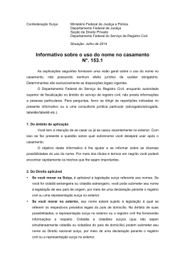 Informativo sobre o uso do nome no casamento N