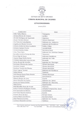 ESTADO DE MATO GROSSO - C&acirc;mara Municipal de C&aacute;ceres