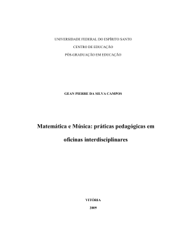 Matemática e Música: práticas pedagógicas em oficinas