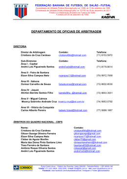 DEPARTAMENTO DE OFICIAIS DE ARBITRAGEM