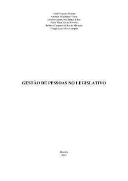 GPE 1.15 - Gest&atilde;o de Pessoas no Legislativo