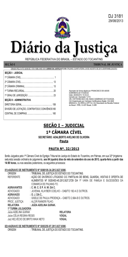 DJ 3181 - Tribunal de Justi&ccedil;a do Estado do Tocantins
