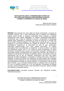 educa&ccedil;&atilde;o inclusiva: considera&ccedil;&otilde;es acerca da