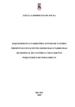 jaéllya rodrigues de souza esquizofrenia e parricídio: estudo