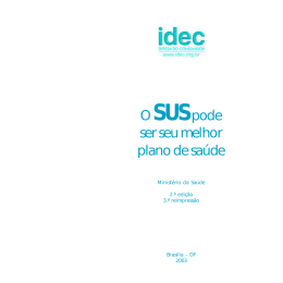 1069 2003 Cartilha SUS IDEC - Conselho Nacional de Sa&uacute;de