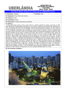 Pra&ccedil;a Clarimundo Carneiro 2002 - Prefeitura Municipal de Uberl&acirc;ndia