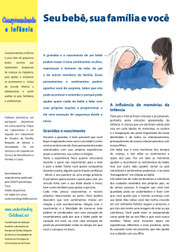 Seu beb&ecirc;, sua fam&iacute;lia e voc&ecirc; - Instituto de Psicologia da USP