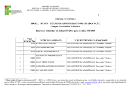 EDITAL N&ordm; 107/2013 EDITAL 107/2013 &ndash; T&Eacute;CNICOS