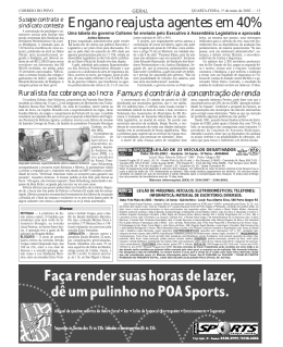 Engano reajusta agentes em 40%