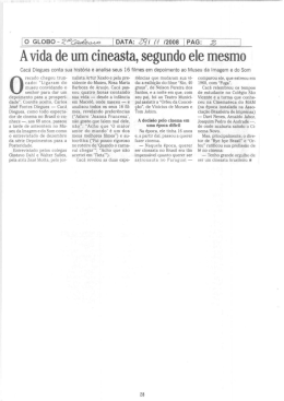 A vida de um cineasta, segundo ele mesmo