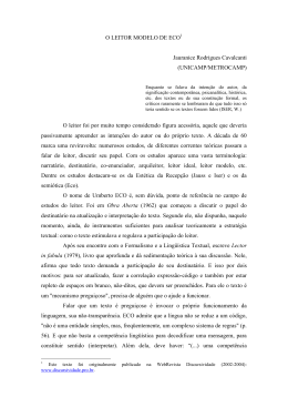 O LEITOR MODELO DE ECO Jauranice Rodrigues Cavalcanti