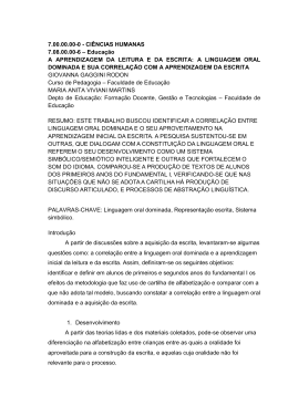 A LINGUAGEM ORAL DOMINADA E - PUC-SP