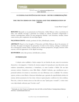 o cinema nas pot&ecirc;ncias do falso