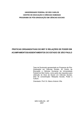 pr&aacute;ticas organizativas do mst e rela&ccedil;&otilde;es de poder em