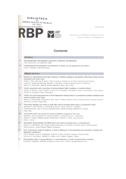 Revista Brasileira de Psiquiatria, v. 36, n. 3, 2014