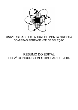 resumo do edital do 2 concurso vestibular de 2004