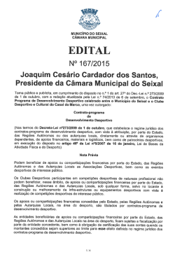 EDITAL - Câmara Municipal do Seixal